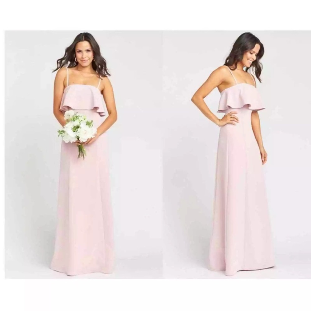 Show Me Your Mumu Strapless Ruffle Gown Wedding Guest Elegant Party Ball Chic S - Picture 3 of 13